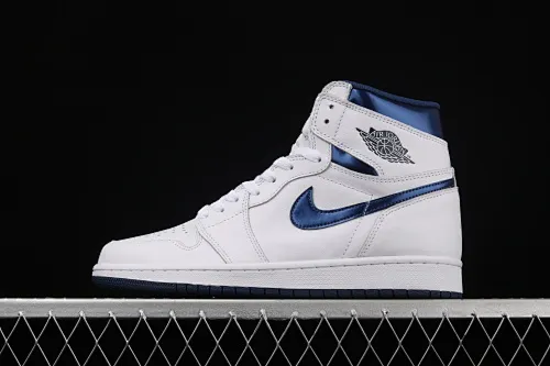 All categories Air Jordan Jordan series basketball shoes Air Jordan 1 High Air Jordan 1 Retro Metallic Navy AJ1 Joe 1 Navy Blue 555088-106